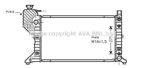 AVA QUALITY COOLING Радиатор, охлаждение двигателя MS2182